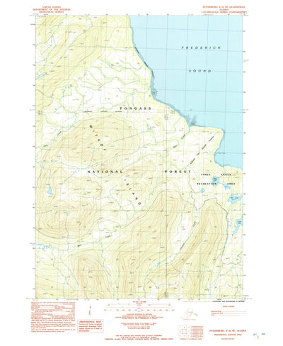 United States Geological Survey Petersburg C-3 NE, AK (1992, 25000-Scale) digital map
