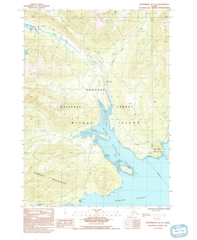 United States Geological Survey Petersburg C-3 SE, AK (1992, 25000-Scale) digital map