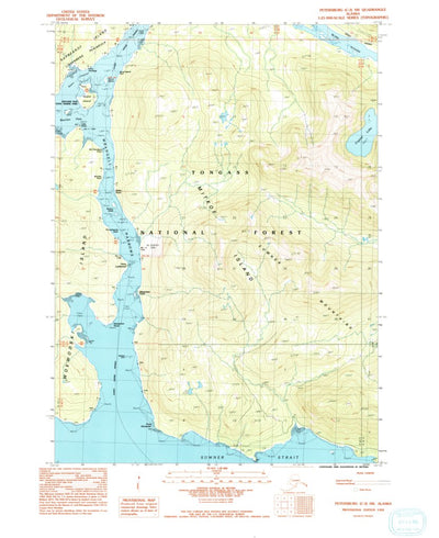 United States Geological Survey Petersburg C-3 SW, AK (1992, 25000-Scale) digital map