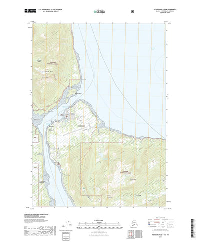 United States Geological Survey Petersburg D-3 SW, AK (2021, 25000-Scale) digital map