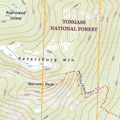 United States Geological Survey Petersburg D-3 SW, AK (2021, 25000-Scale) digital map