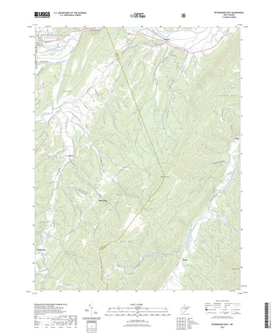 United States Geological Survey Petersburg East, WV (2023, 24000-Scale) digital map