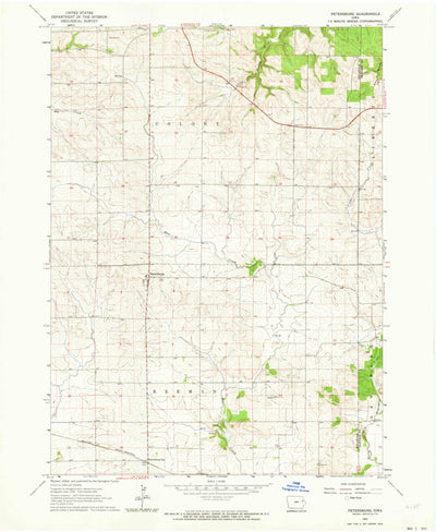 United States Geological Survey Petersburg, IA (1962, 24000-Scale) digital map