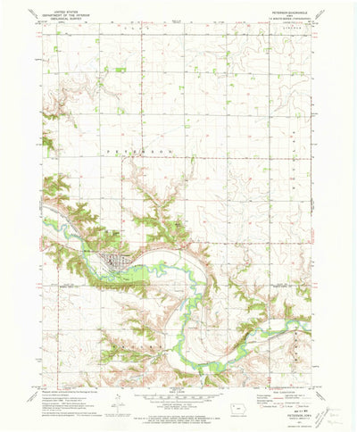 United States Geological Survey Petersburg, IA (1971, 24000-Scale) digital map