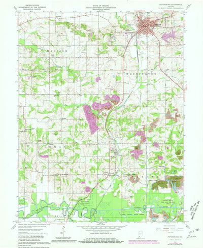 United States Geological Survey Petersburg, IN (1961, 24000-Scale) digital map