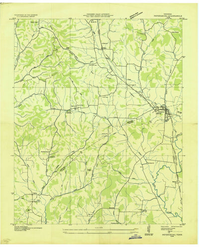United States Geological Survey Petersburg, TN (1936, 24000-Scale) digital map