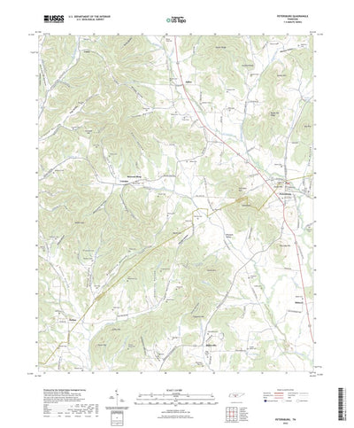 United States Geological Survey Petersburg, TN (2022, 24000-Scale) digital map