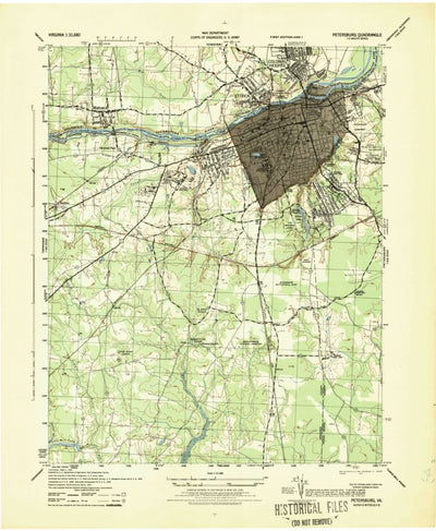 United States Geological Survey Petersburg, VA (1944, 31680-Scale) digital map
