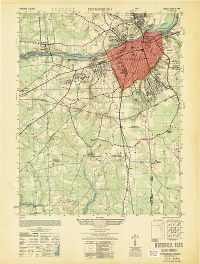United States Geological Survey Petersburg, VA (1949, 25000-Scale) digital map