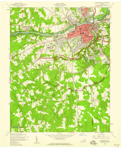 United States Geological Survey Petersburg, VA (1952, 24000-Scale) digital map