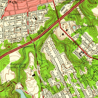 United States Geological Survey Petersburg, VA (1952, 24000-Scale) digital map