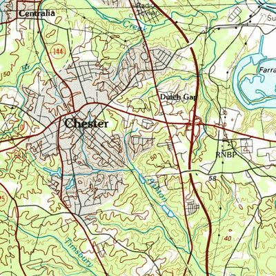 United States Geological Survey Petersburg, VA (1984, 100000-Scale) digital map