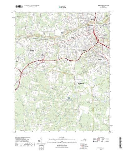 United States Geological Survey Petersburg, VA (2023, 24000-Scale) digital map