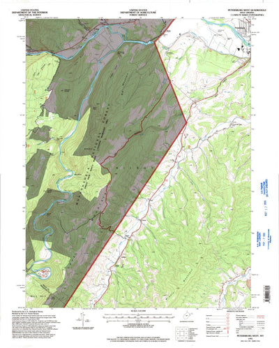 United States Geological Survey Petersburg West, WV (1995, 24000-Scale) digital map