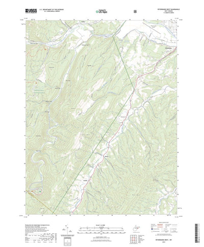 United States Geological Survey Petersburg West, WV (2023, 24000-Scale) digital map