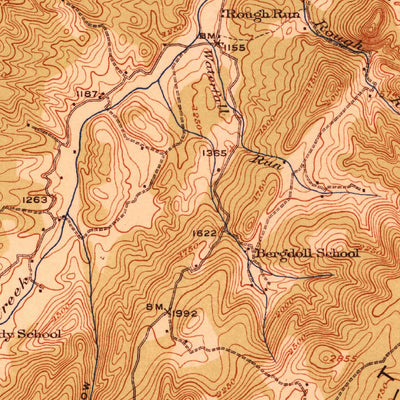 United States Geological Survey Petersburg, WV-VA (1922, 62500-Scale) digital map