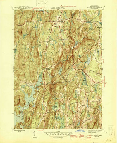United States Geological Survey Petersham, MA (1946, 31680-Scale) digital map