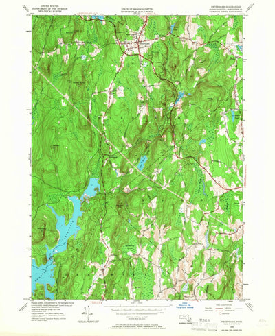 United States Geological Survey Petersham, MA (1954, 24000-Scale) digital map