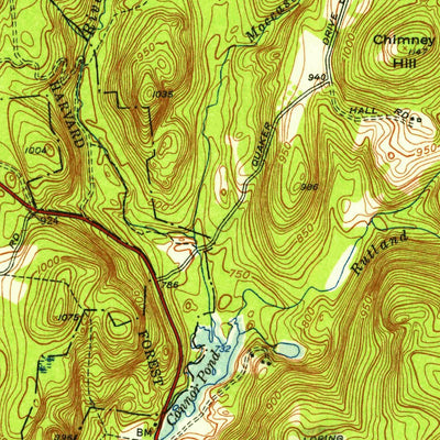 United States Geological Survey Petersham, MA (1954, 31680-Scale) digital map