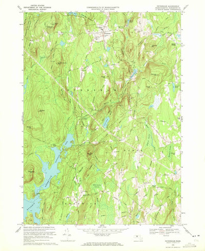 United States Geological Survey Petersham, MA (1969, 24000-Scale) digital map