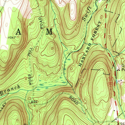 United States Geological Survey Petersham, MA (1969, 24000-Scale) digital map