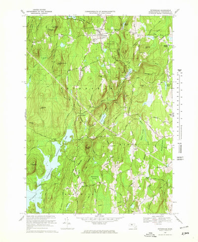 United States Geological Survey Petersham, MA (1969, 25000-Scale) digital map