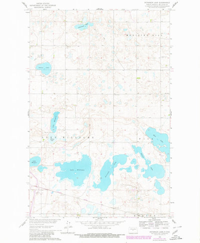 United States Geological Survey Peterson Lake, ND (1961, 24000-Scale) digital map