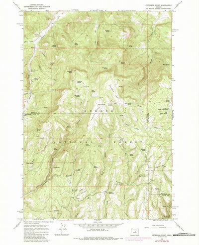 United States Geological Survey Peterson Point, OR (1966, 24000-Scale) digital map