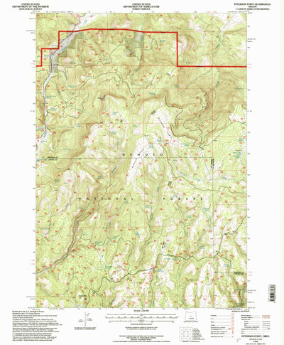 United States Geological Survey Peterson Point, OR (1992, 24000-Scale) digital map