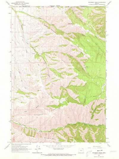 United States Geological Survey Peterson Ridge, OR (1963, 24000-Scale) digital map