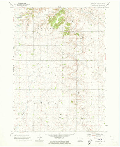 United States Geological Survey Peterson SE, IA (1971, 24000-Scale) digital map