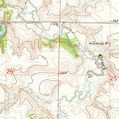 United States Geological Survey Peterson SE, IA (1971, 24000-Scale) digital map