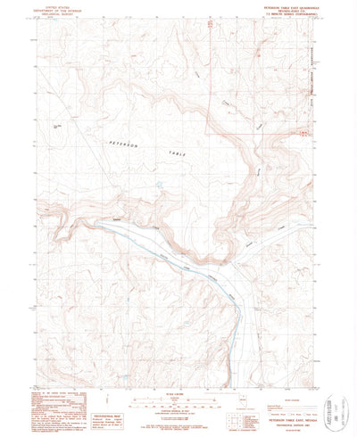 United States Geological Survey Peterson Table East, NV (1987, 24000-Scale) digital map