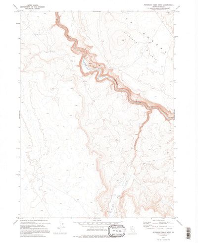 United States Geological Survey Peterson Table West, NV (1974, 24000-Scale) digital map