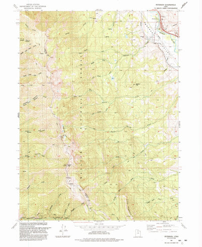 United States Geological Survey Peterson, UT (1991, 24000-Scale) digital map