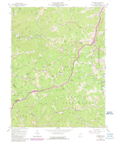United States Geological Survey Peterson, WV (1966, 24000-Scale) digital map