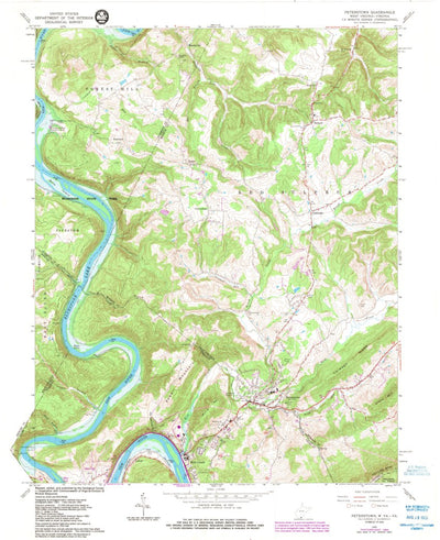 United States Geological Survey Peterstown, WV-VA (1965, 24000-Scale) digital map