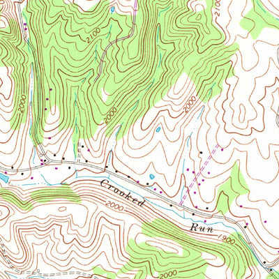 United States Geological Survey Peterstown, WV-VA (1965, 24000-Scale) digital map