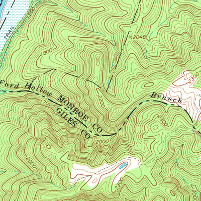 United States Geological Survey Peterstown, WV-VA (1965, 24000-Scale) digital map
