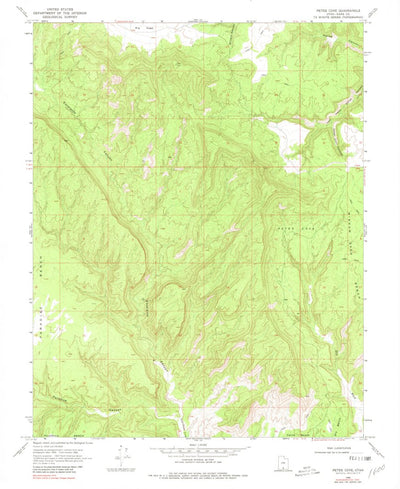 United States Geological Survey Petes Cove, UT (1968, 24000-Scale) digital map