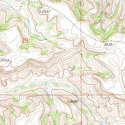 United States Geological Survey Petes Creek, ND (1974, 24000-Scale) digital map