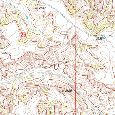 United States Geological Survey Petes Creek, ND (1997, 24000-Scale) digital map