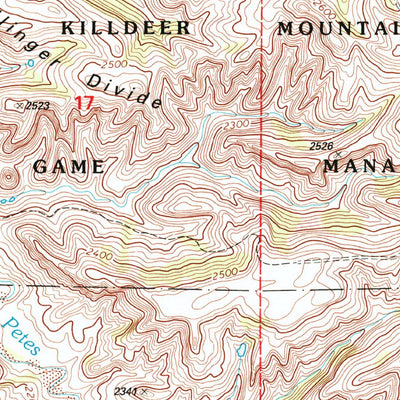 United States Geological Survey Petes Creek, ND (1997, 24000-Scale) digital map