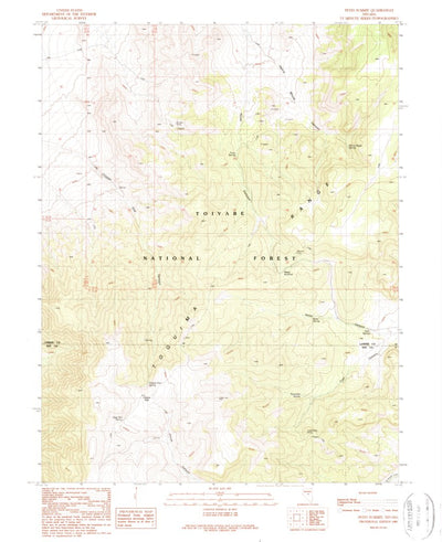 United States Geological Survey Petes Summit, NV (1989, 24000-Scale) digital map