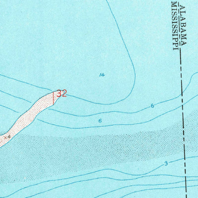 United States Geological Survey Petit Bois Island, MS-AL (1958, 24000-Scale) digital map