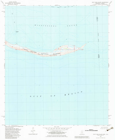 United States Geological Survey Petit Bois Island, MS-AL (1982, 24000-Scale) digital map