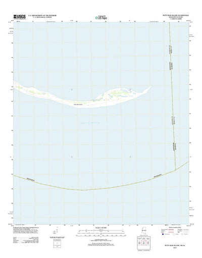 United States Geological Survey Petit Bois Island, MS-AL (2012, 24000-Scale) digital map