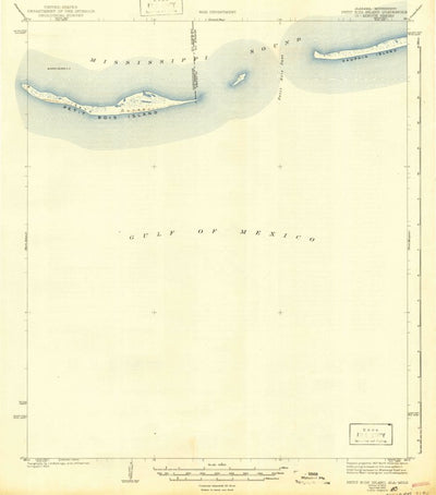 United States Geological Survey Petit Bois, MS-AL (1942, 62500-Scale) digital map