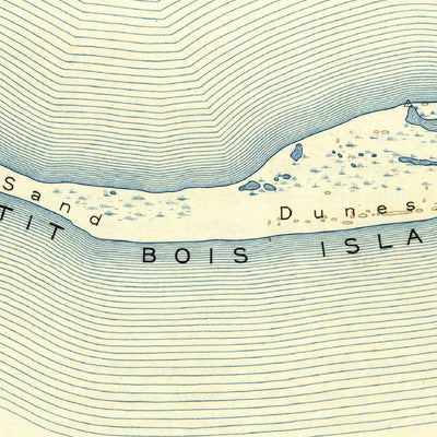 United States Geological Survey Petit Bois, MS-AL (1942, 62500-Scale) digital map