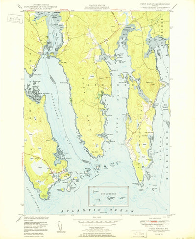 United States Geological Survey Petit Manan, ME (1950, 24000-Scale) digital map